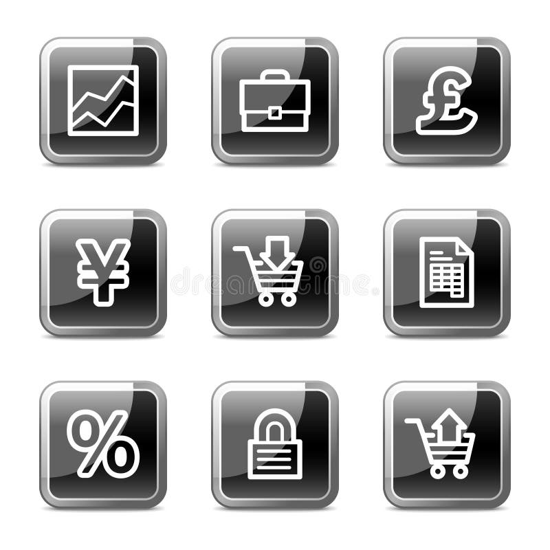 Het Webpictogrammen van pijlen, glanzende knopenreeks stock illustratie Het Webpictogrammen van pijlen, glanzende knopenreeks stock illustratie