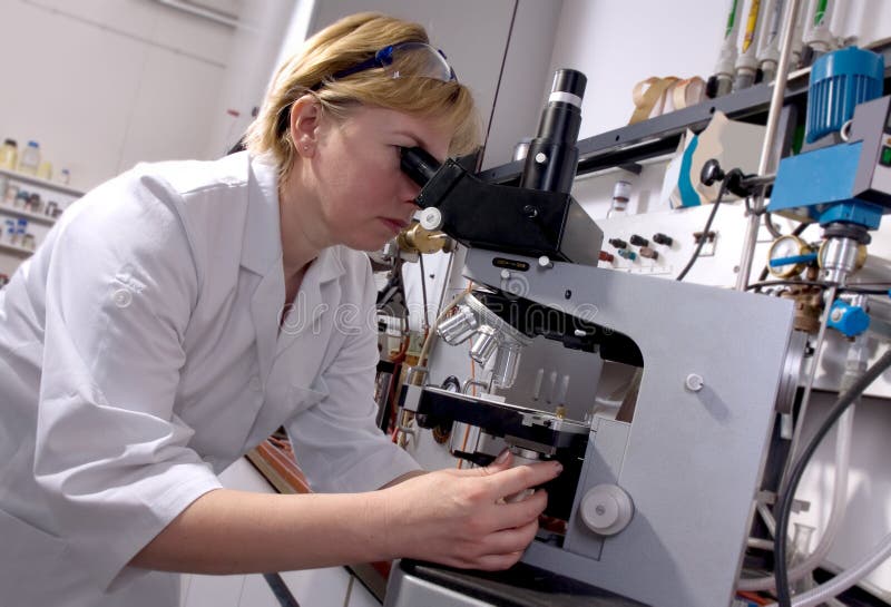 A technician at work in the laboratory. A technician at work in the laboratory