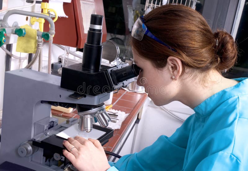 A technician at work in the laboratory. A technician at work in the laboratory