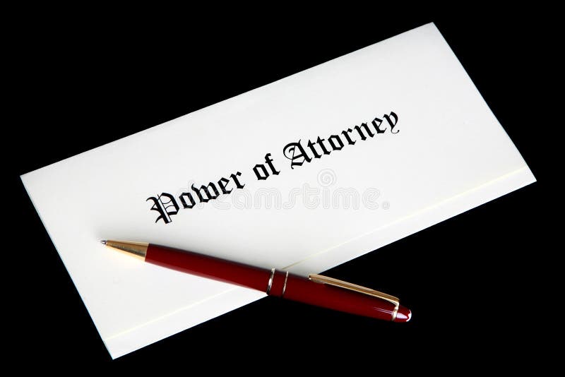 Het wettelijke document van de volmacht royalty-vrije stock afbeelding Het wettelijke document van de volmacht royalty-vrije stock afbeelding