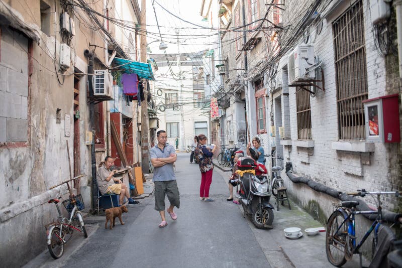 Het Woondistrict van Shanghai, China royalty-vrije stock afbeelding