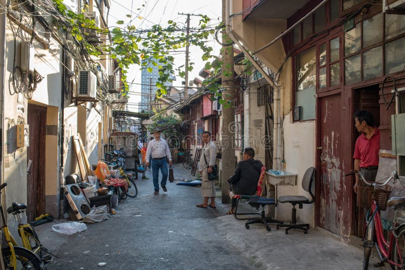 Het Woondistrict van Shanghai, China royalty-vrije stock foto