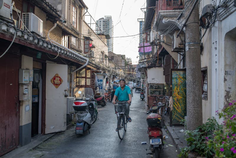 Het Woondistrict van Shanghai, China royalty-vrije stock fotografie