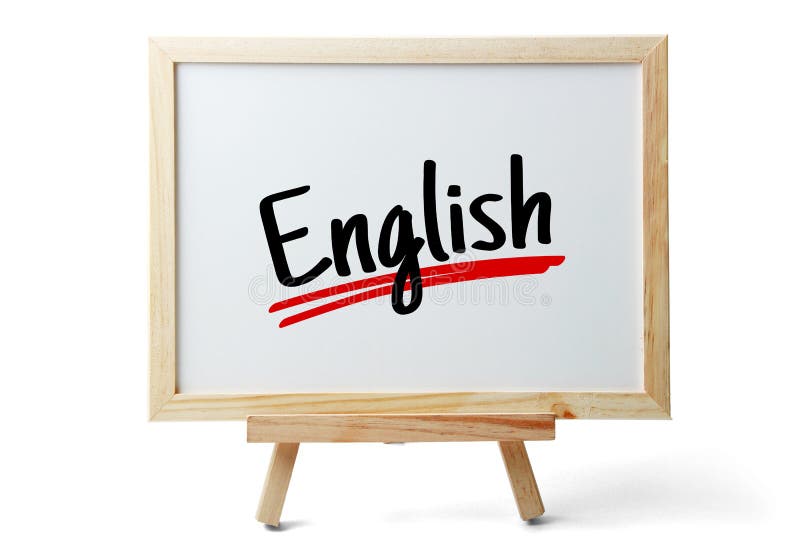 Word Van Het Engels Van Kleuren Houten Brieven Van Het Alfabet Stock