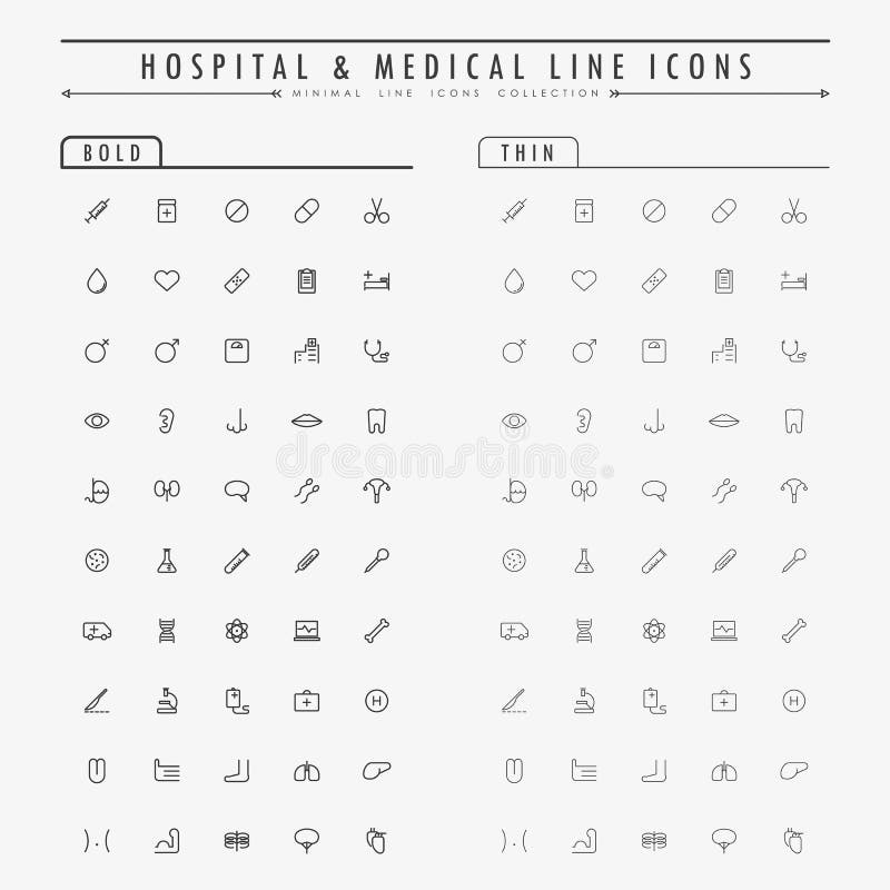 Pictogrammen Voor Ziekenhuizen En Medische Zorg Vector Illustratie