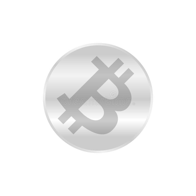 Het zilver van het Bitcoinpictogram, het zilveren symbool van het cryptocurrency bitcoin muntstuk, embleem bitcoin munt zilveren royalty-vrije illustratie Het zilver van het Bitcoinpictogram, het zilveren symbool van het cryptocurrency bitcoin muntstuk, embleem bitcoin munt zilveren royalty-vrije illustratie