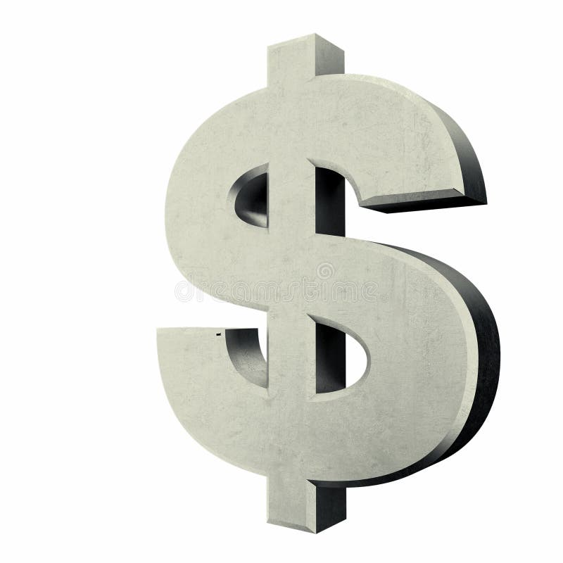 Het zilveren Teken van de Dollar royalty-vrije illustratie