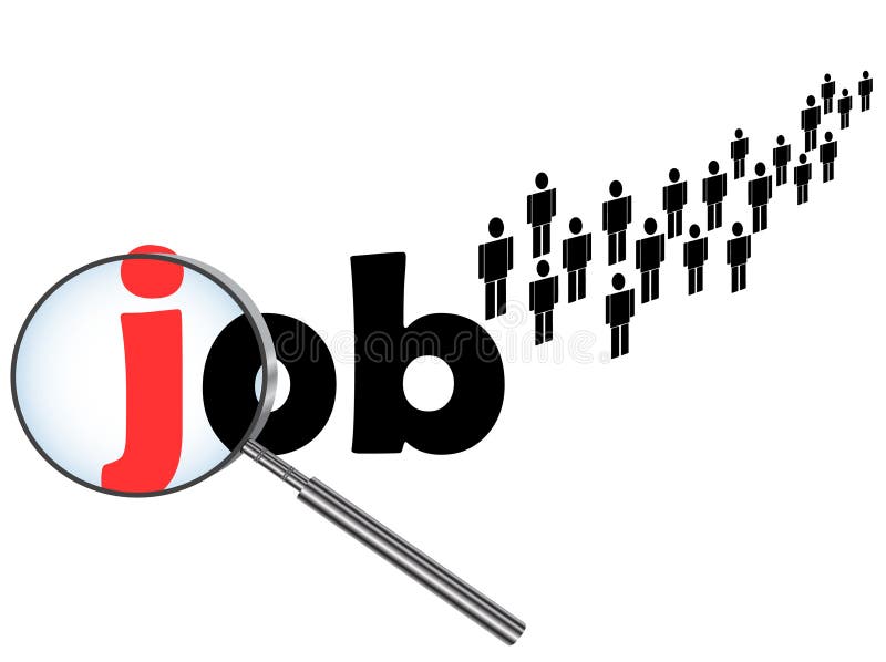 Werk zoeken stock illustratie