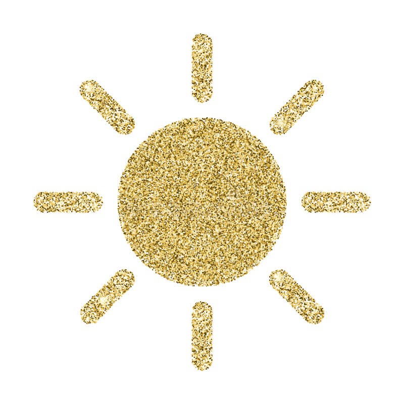 Het zonpictogram met schittert geïsoleerd effect, op witte achtergrond Overzichtspictogram, vectorpictogram Symbool van gouden de stock illustratie Het zonpictogram met schittert geïsoleerd effect, op witte achtergrond Overzichtspictogram, vectorpictogram Symbool van gouden de stock illustratie