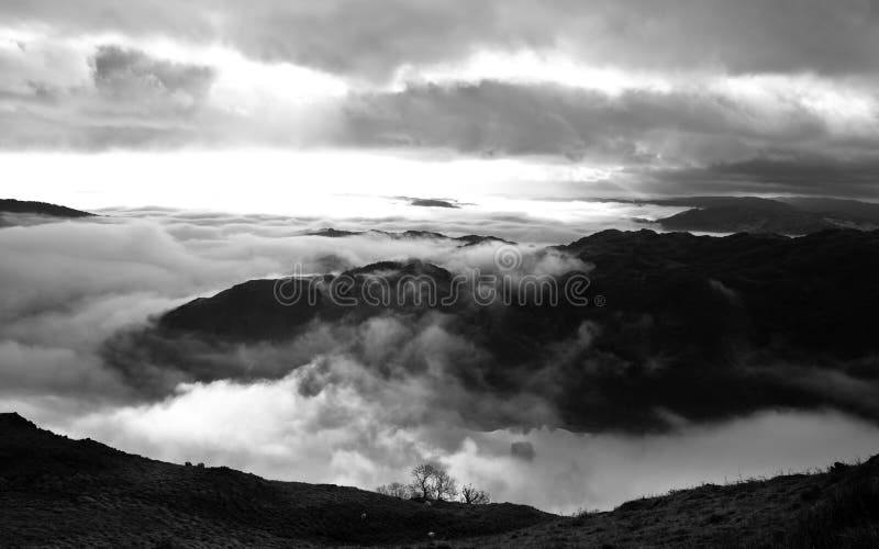 Zwart-Wit Merendistrict stock foto
