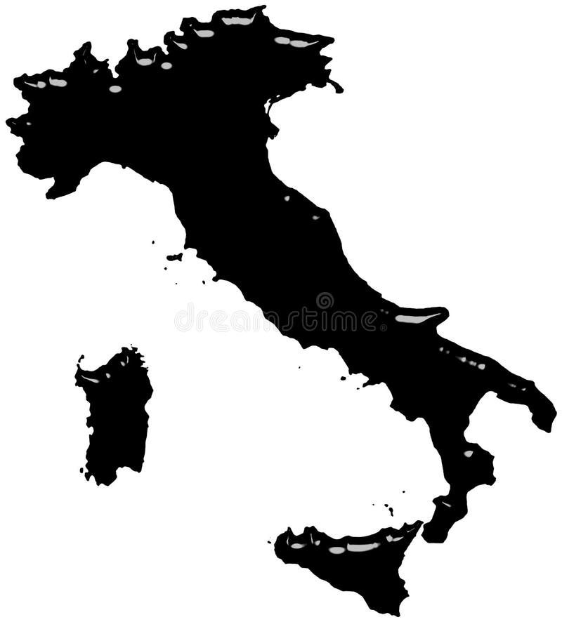 Het Zwart-witte Glas van Italië stock illustratie Het Zwart-witte Glas van Italië stock illustratie