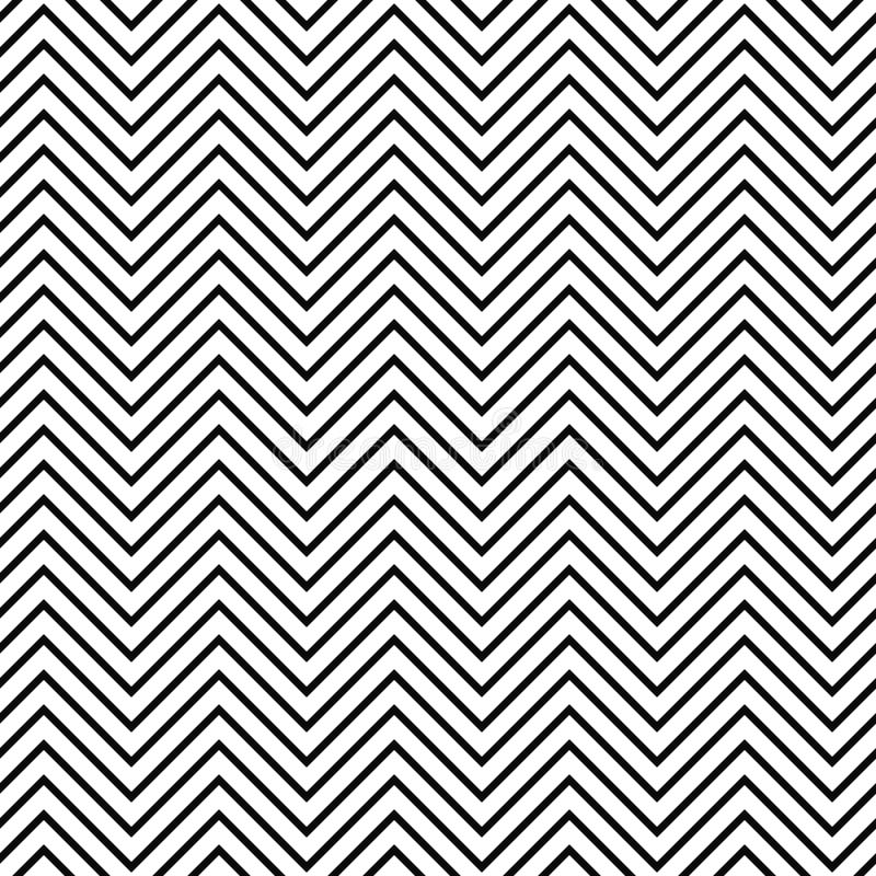 Naadloos zwart-wit zigzaglijnenpatroon royalty-vrije illustratie