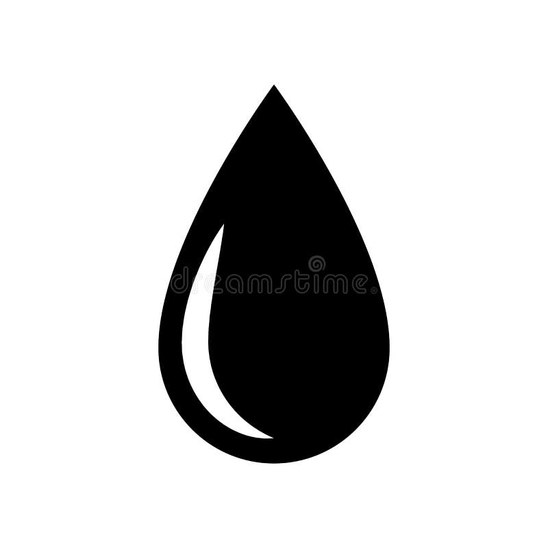 Black water drop icon. Oil drop symbol and sign vector illustration design. Isolated on white background. Black water drop icon. Oil drop symbol and sign vector illustration design. Isolated on white background