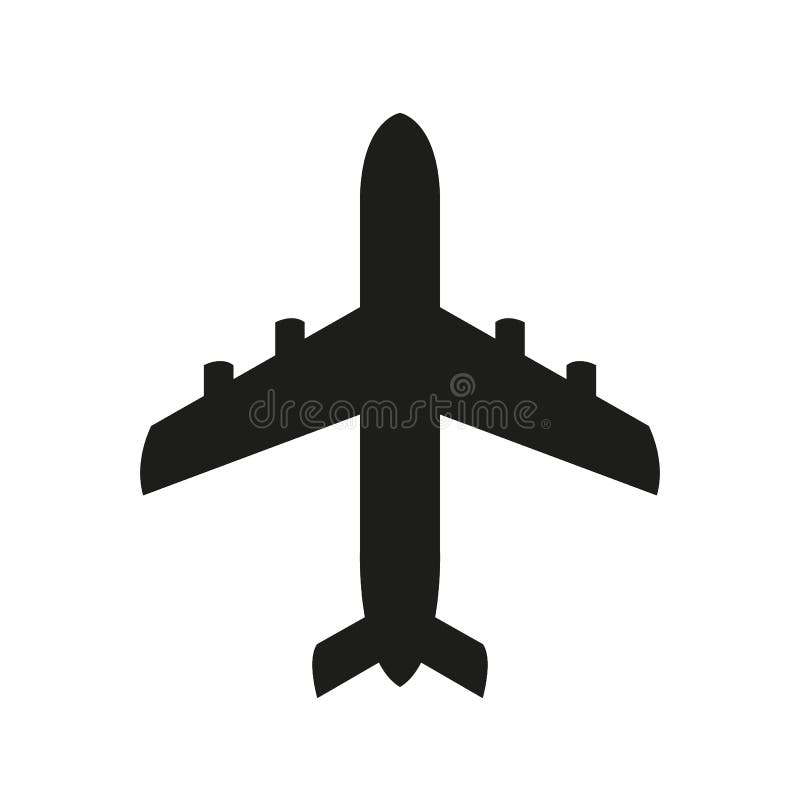 Het zwarte pictogram van het vliegtuigpictogram stock illustratie Het zwarte pictogram van het vliegtuigpictogram stock illustratie