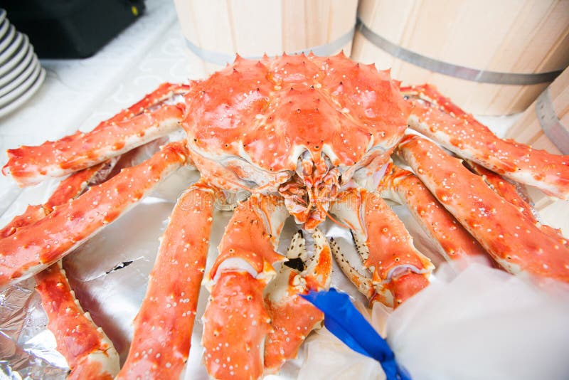 Hete Gestoomde koning Crab royalty-vrije stock fotografie Hete Gestoomde koning Crab royalty-vrije stock fotografie