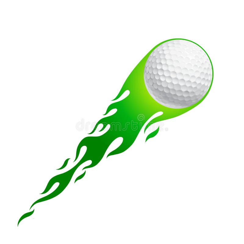 Hete golfbal vector illustratie