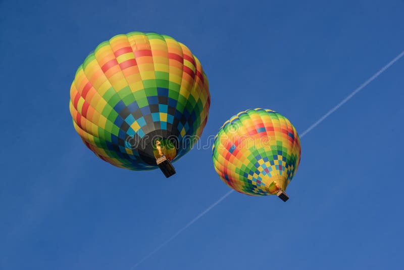 Hete luchtballons over Napa-Vallei Californië royalty-vrije stock afbeelding Hete luchtballons over Napa-Vallei Californië royalty-vrije stock afbeelding