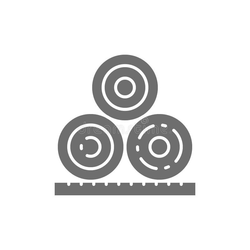 Heuballen-Heuhaufen-Agrar-Symbol. stock abbildung