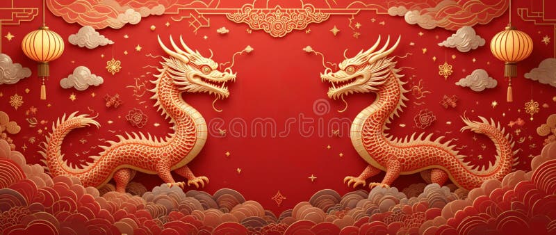 Heureux chinois nouvelle année 2025 contexte. année du papier peint design de serpent avec motif chinois or pendaison lanterne. illustration stock