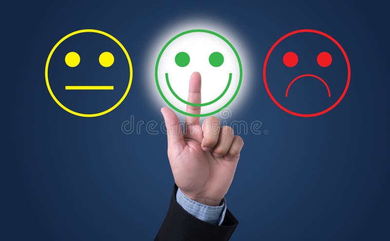 Heureux choisi d'homme d'affaires sur l'évaluation de satisfaction ? images stock Heureux choisi d'homme d'affaires sur l'évaluation de satisfaction ? images stock