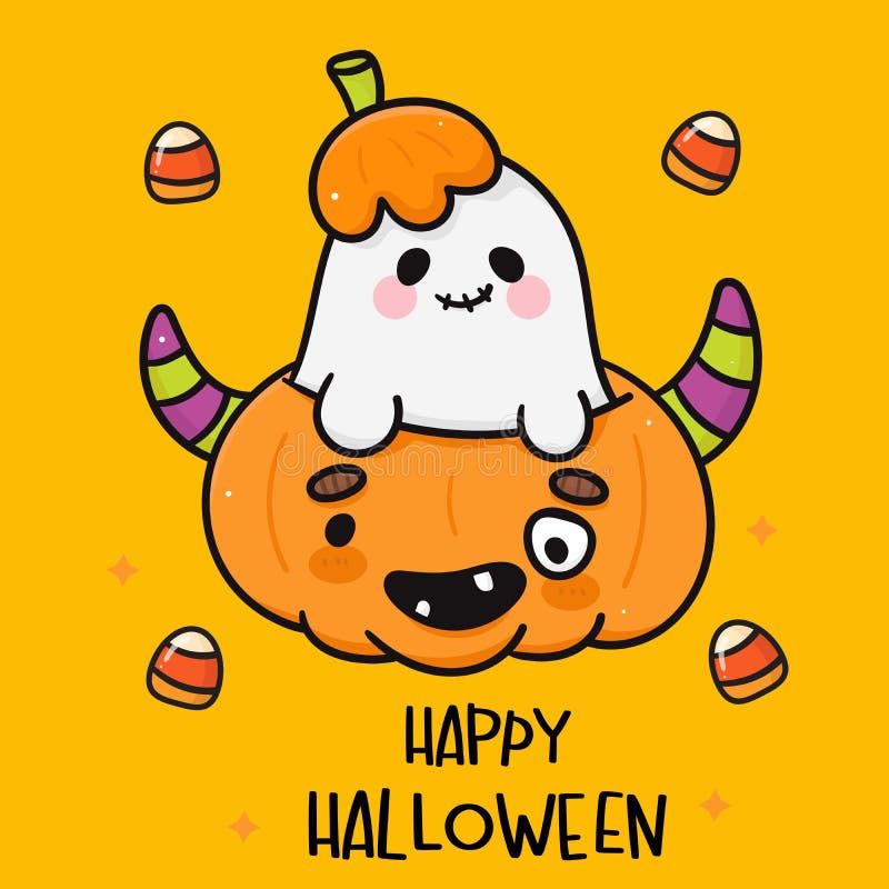 Chat Halloween Citrouille Mignonne Sorcière Dessin Animé Kawaii Vecteur Truc  Ou Friandise Enfants Parfait Faire Un Vœu Pour Le Motif De Carte De Fond  Mur De Pépinière Et Conception De Chemise Clip