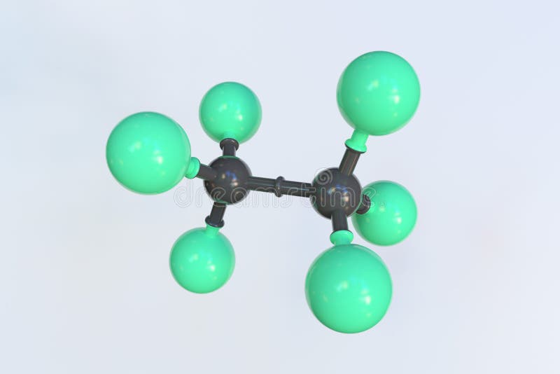 Hexafluoroethane Molecule, Scientific Molecular Model, Looping 3d ...