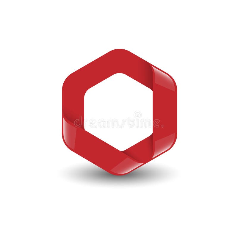Set of Hexagon Branding Shape Vector Design. Isolated on the White