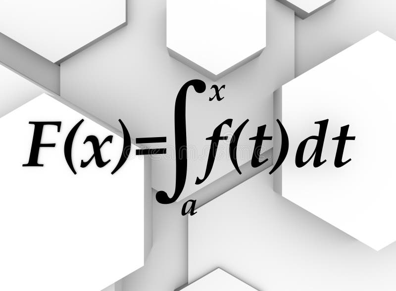 Hexagon concept design abstract background. The shape of hexagon concept design abstract technology background. 3D rendering. Math formula