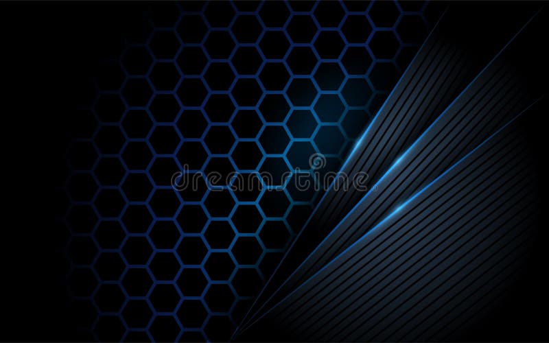 Hexagon Dark Blue Abstract Background Stock Vector - Illustration of  geometric, architecture: 149029587