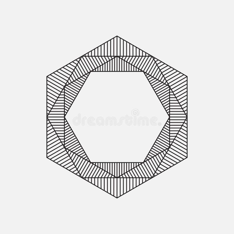 Hexagon, geometrisch element royalty-vrije illustratie Hexagon, geometrisch element royalty-vrije illustratie