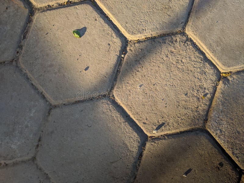 Hexagon gray paving background and wallpaper royalty free stock image