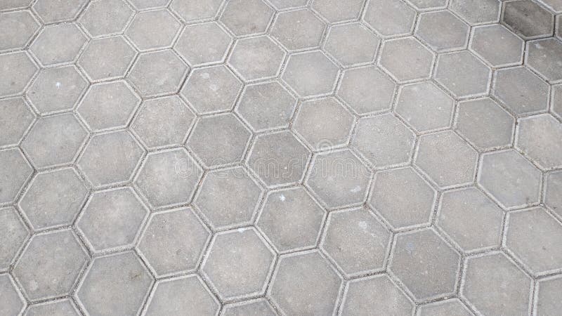 Hexagon gray paving background and wallpaper stock image