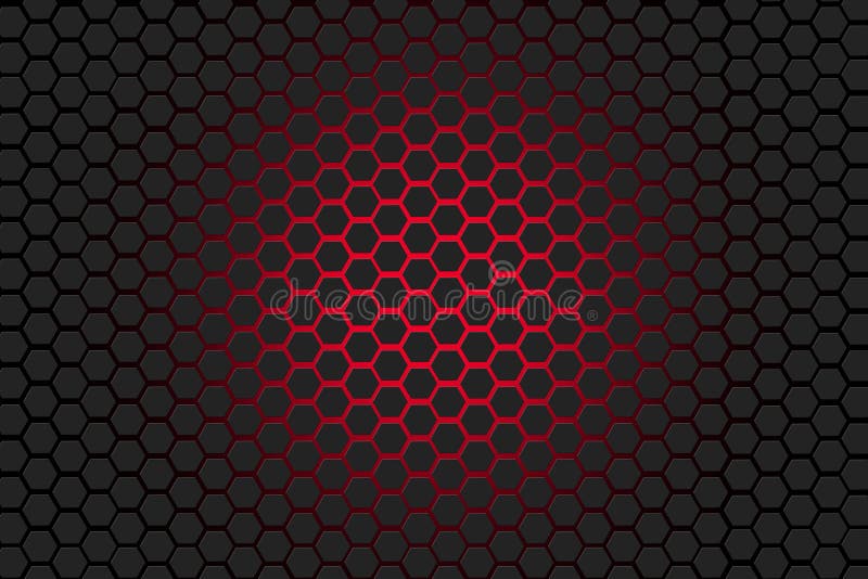 Hexagon Grey And Red Background Stock Illustration ...