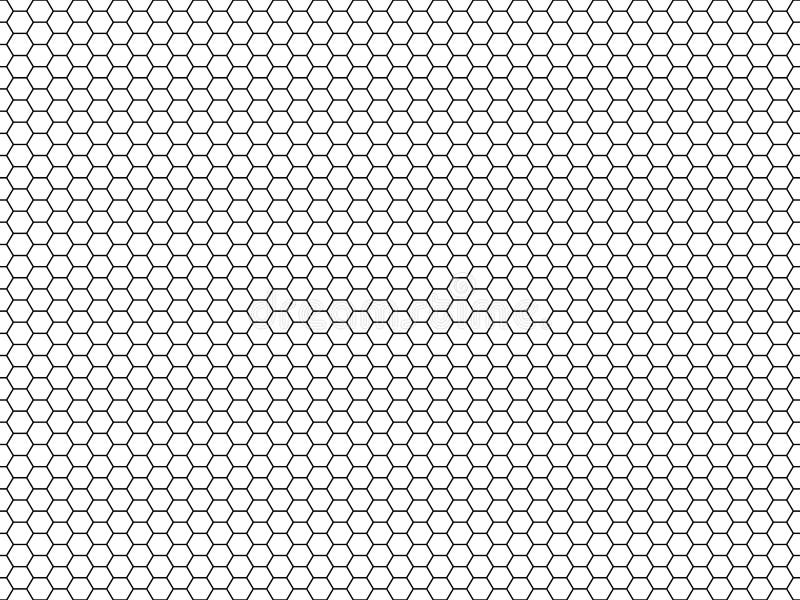 Hexagon honeycomb pattern. Honey hexagonal backdrop, mosaic cells structure, geometric grid texture vector seamless royalty free illustration
