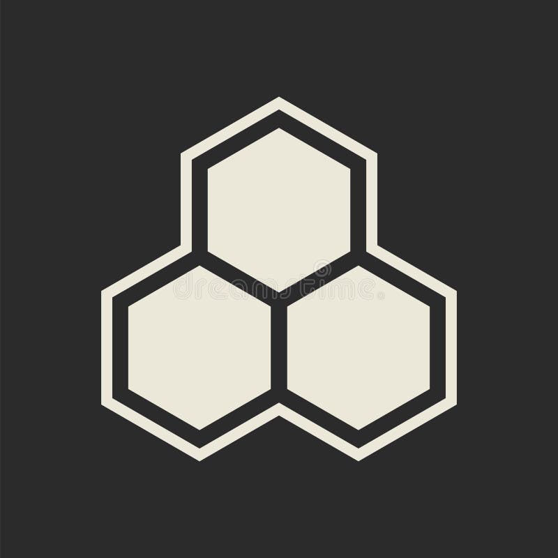 Hexagon icon. Honeycomb stock illustration
