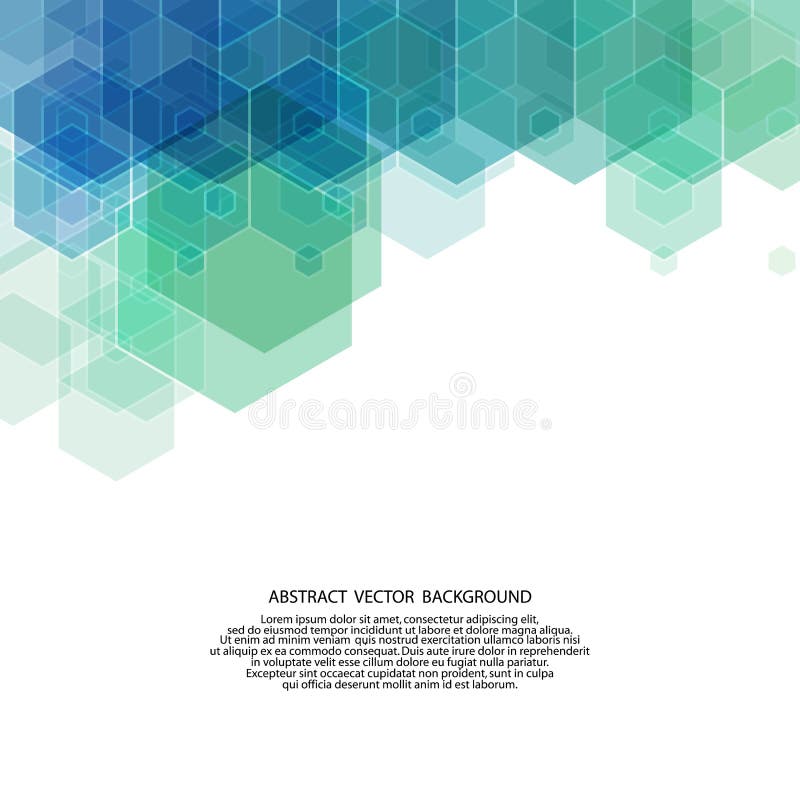 Hexagon pattern. Vector blue green background. eps 10 royalty free illustration