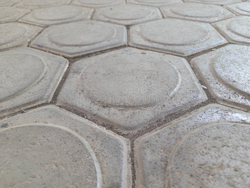 Hexagon paving pattern stock photo stock photo
