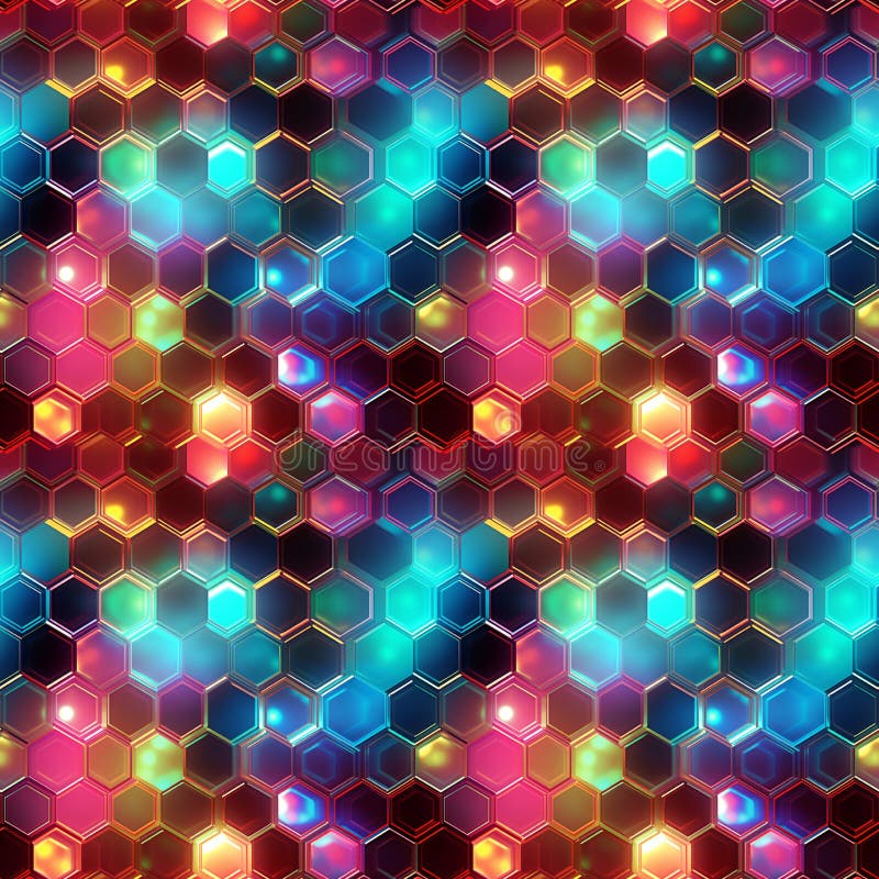 Model hexagonal fără sudură care luminează fundalul geometric al fagurilor abstract de culoare metalică royalty free stock photos
