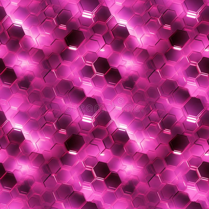 Model hexagonal fără sudură care luminează fundalul geometric al fagurilor abstract de culoare metalică royalty free stock photography