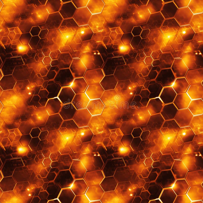 Model hexagonal fără sudură care luminează fundalul geometric al fagurilor abstract de culoare metalică stock images
