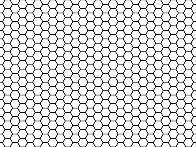 Hexagonal cell texture. Honey hexagon cells, honeyed comb grid texture and honeycombs fabric seamless pattern vector stock illustration