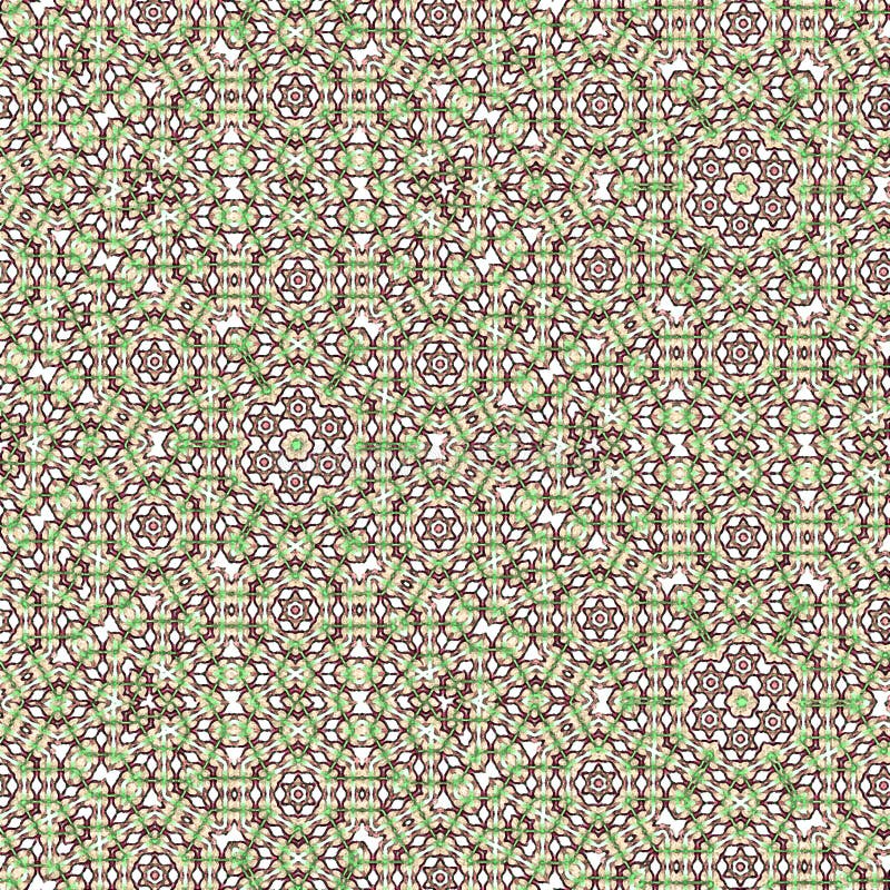 Hexagonal continuous pattern. Stylish fabric print or cover with colorful geometric ornament of flowers vector illustration