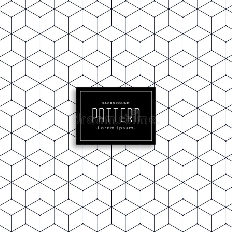 Hexagonal geometric line pattern design