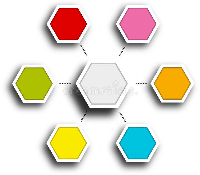 Hexagonal infografic timeline report chart vector illustration Hexagonal infografic timeline report chart vector illustration