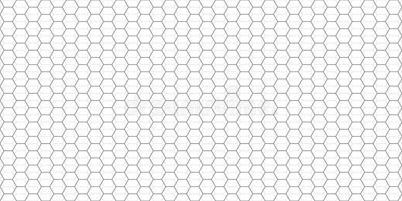 Hexagons abstract grid background. Grey hex pattern with subtle polygons. Linear geometric texture. Hexagonal vector