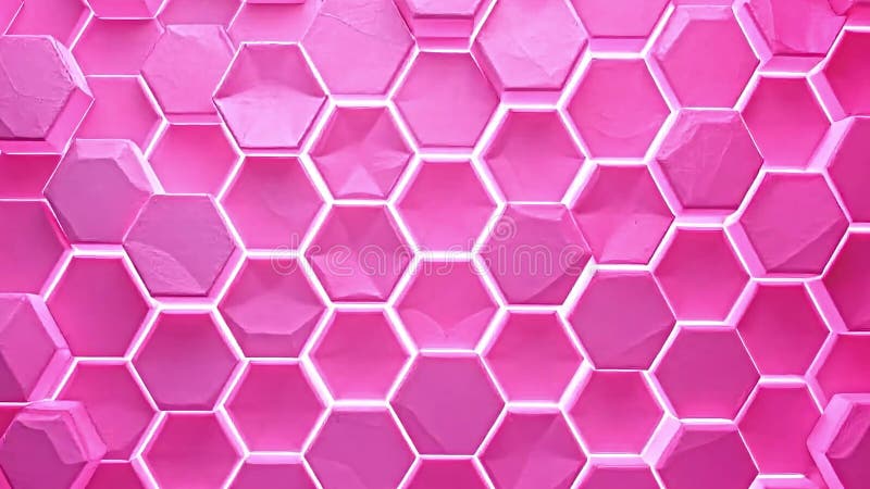 Hexagons géométriques abstraits roses généreux créant un effet tessellant fond texturé riche avec l'IA générative illustration stock