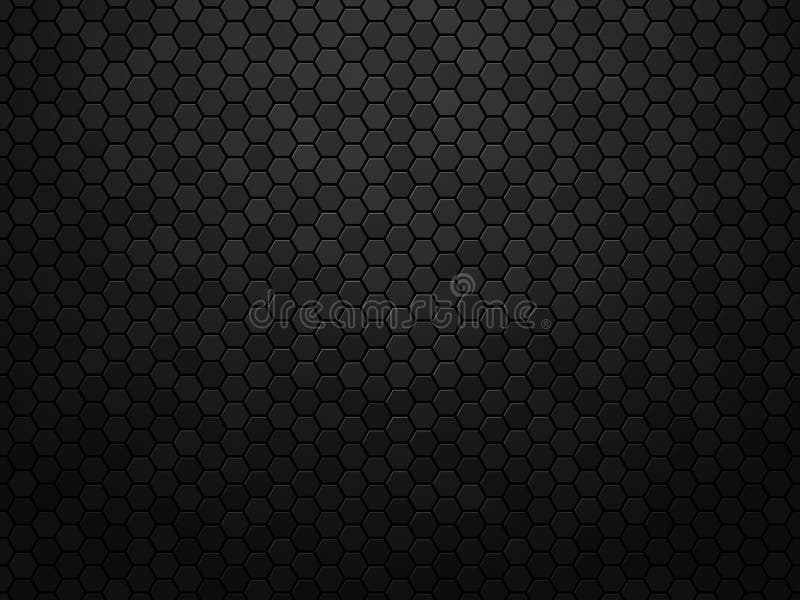 Hexágono negro abstracto del fondo de la textura