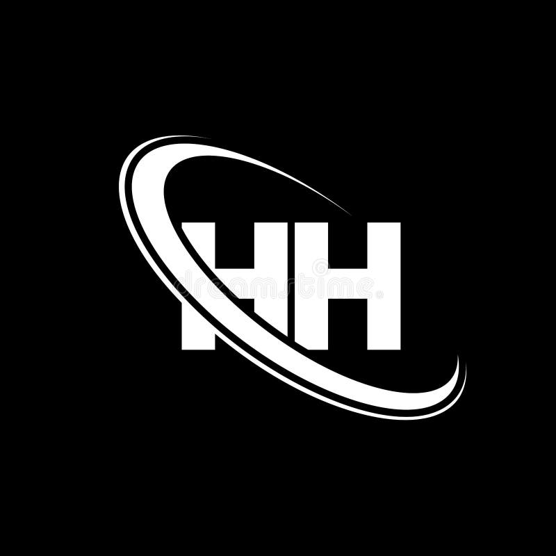 HH Logo. H H Design. White HH Letter. HH/H H Letter Logo Design Stock