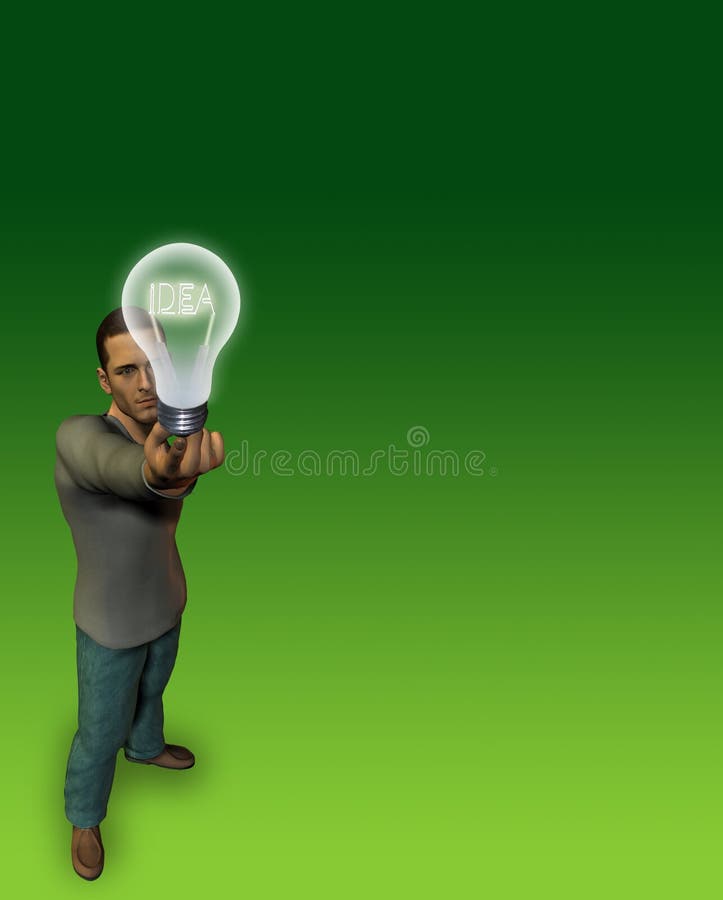 Hi-Res Man holds idea