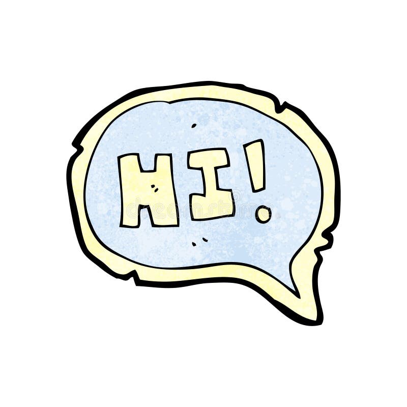 hi speech bubble cartoon